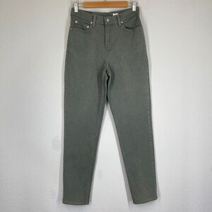 Vintage Levis 512 Slim Fit Tapered Leg Size 6 Green High Waist Stretch